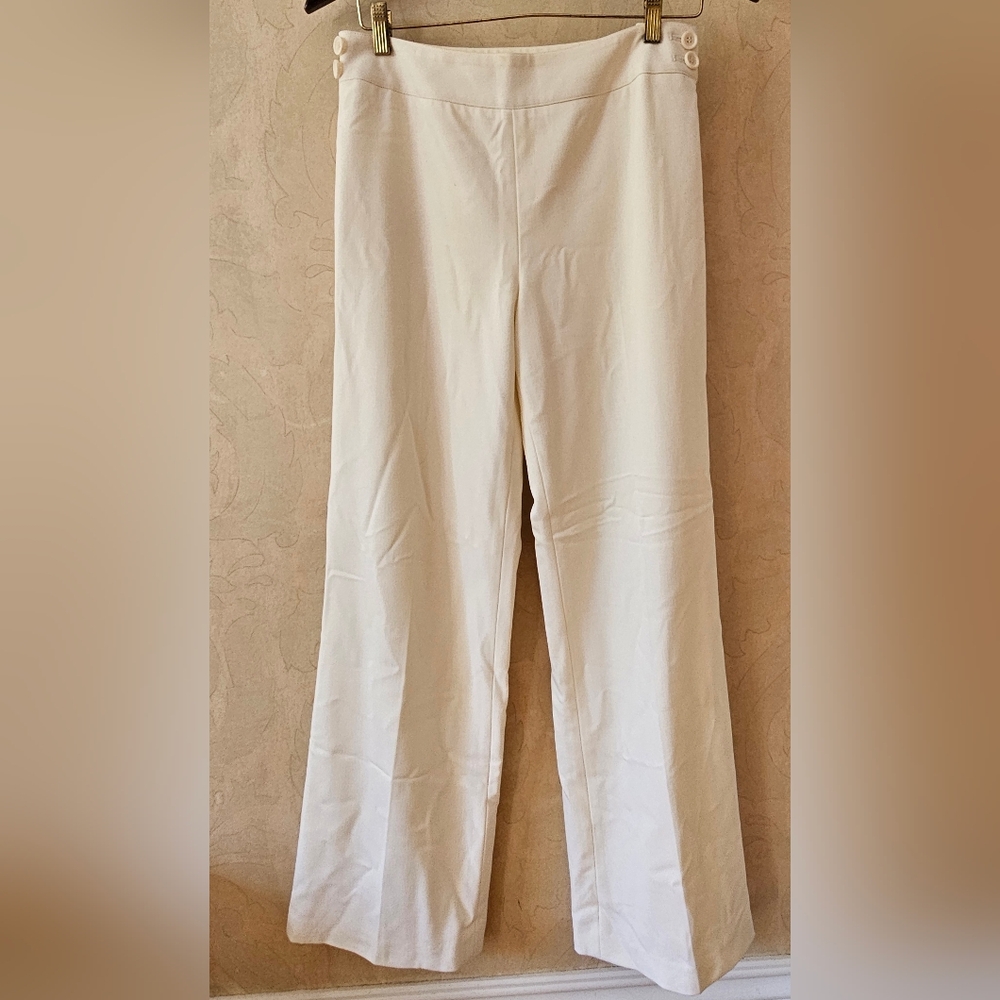 LOFT Wide Leg Pants in White Cream
